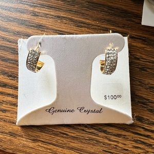A genuine crystal set of earrings.